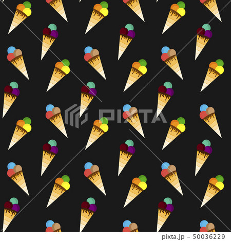 Ice cream pattern. Seamless pattern. Vector illustration. Flat design 50036229