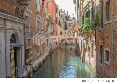 Empty romantic canal in Venice. Italy. 50036810