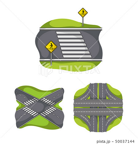 Vector design of road and street logo. Collection of road and highway stock vector illustration. Vector design of road and street logo. Collection of road and highway stock vector illustration. 50037144
