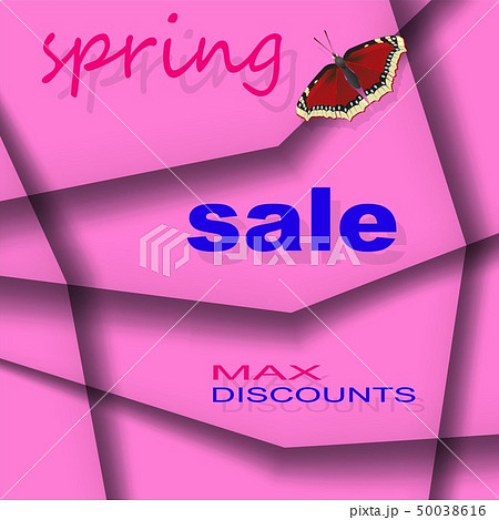 Banner for the spring sale of goods. Sale poster. 50038616
