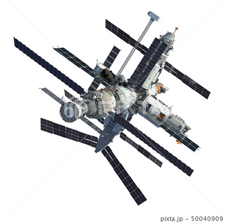 Russian Space Station Isolated Over White Background 50040909
