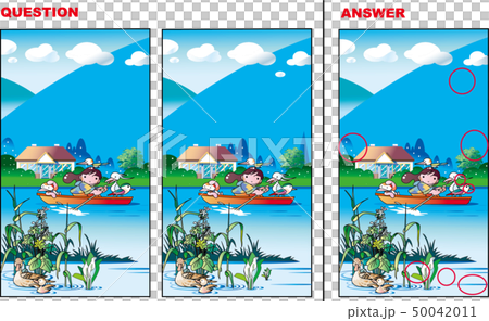 間違い探し、水辺の風景 50042011