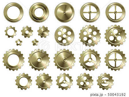 歯車金色のイラスト素材