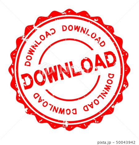 Grunge red download word round rubber seal stamp 50043942