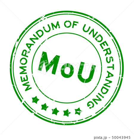 Grunge green MOU rubber stamp 50043945