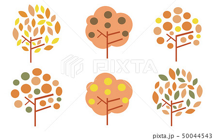 木のアイコンセット07 白背景 のイラスト素材