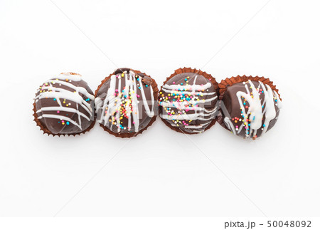 fancy chocolate ball on white 50048092