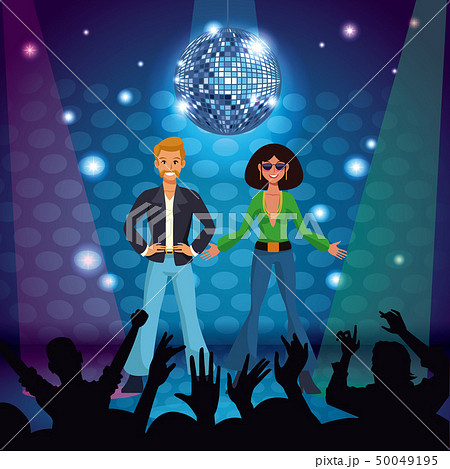 Couple of disco dancers Couple of disco dancers 50049195