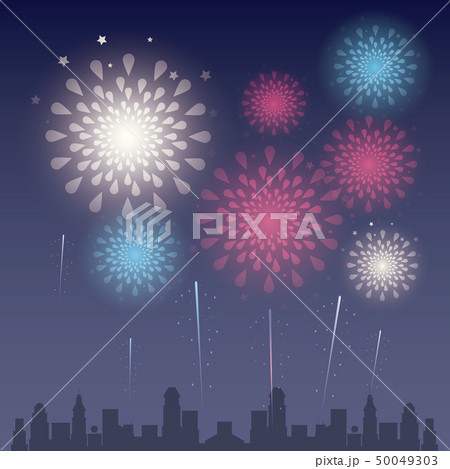 Fireworks on the city 50049303