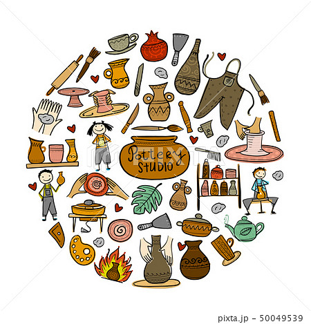 Pottery studio, background for your design Pottery studio, background for your design 50049539