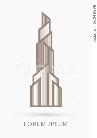 Abstract Building Construction High Tower graphic  Abstract Building Construction High Tower graphic  50049599