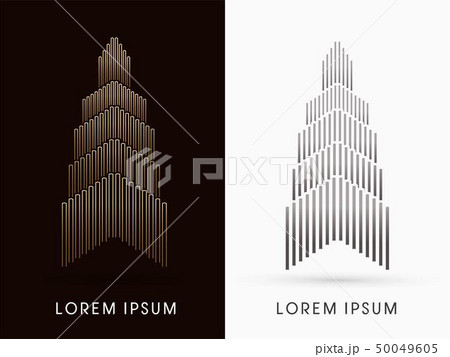 Abstract Building Construction High Tower graphic  Abstract Building Construction High Tower graphic  50049605