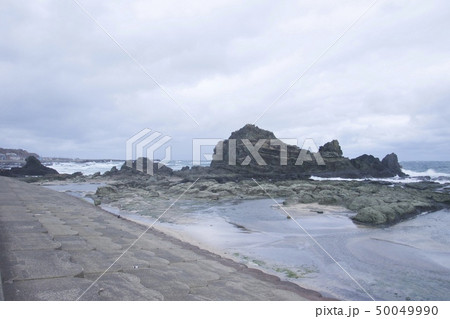 青森県西津軽郡深浦町の千畳敷海岸（３月） 50049990