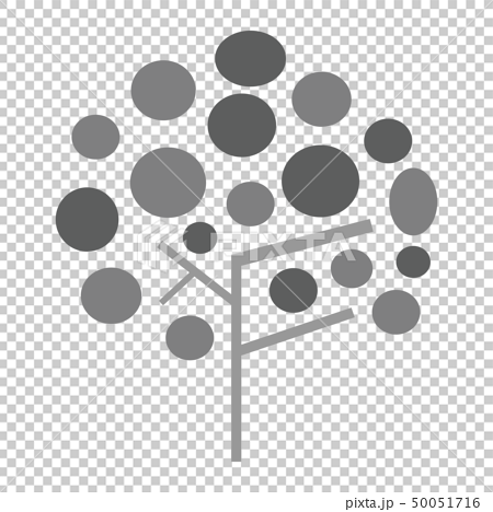 丸々な木アイコン17のイラスト素材