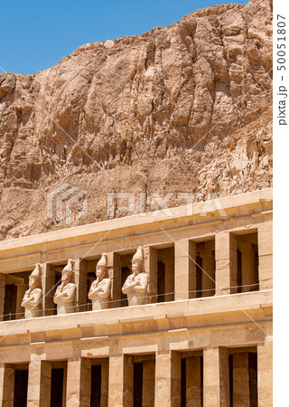 The antique temple of female pharao Hatchepsut near Luxor in Egypt The antique temple of female pharao Hatchepsut near Luxor in Egypt 50051807