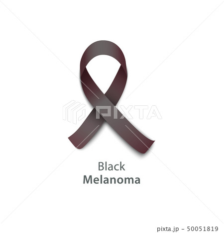 Vector black ribbon skin cancer awareness symbol Vector black ribbon skin cancer awareness symbol 50051819