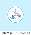 Mother's day blue icon with Mother's day blue icon with 50052043