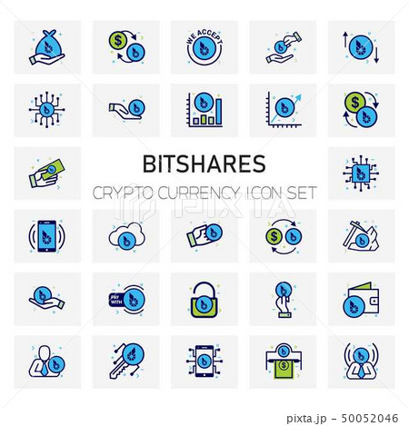 BitShares Crypto Currency icons set BitShares Crypto Currency icons set 50052046