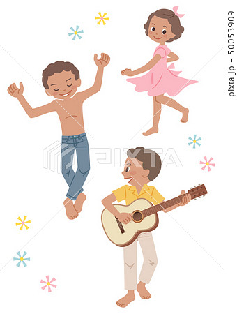 サンバを踊る子どもたち2のイラスト素材