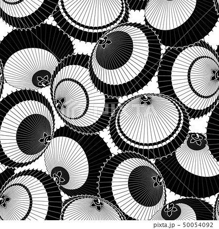 番傘柄のイラスト素材 50054092 Pixta