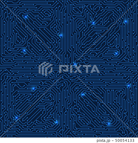 Circuit board vector seamless texture. Sci fi electronic background Circuit board vector seamless texture. Sci fi electronic background 50054133