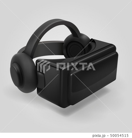 Virtual reality 3d futuristic glasses display. Vr helmet visor isolated vector illustration Virtual reality 3d futuristic glasses display. Vr helmet visor isolated vector illustration 50054515