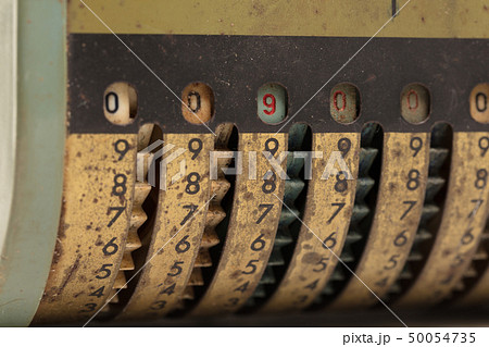 Vintage manual adding machine isolated - 900 50054735