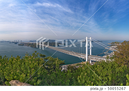 瀬戸大橋】 (高解像度版) 岡山県倉敷市下津井田之浦の写真素材