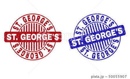 Grunge ST. GEORGE S Scratched Round Stamp Seals 50055907