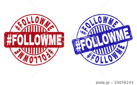 Grunge Hashtag FOLLOWME Textured Round Stamp Seals Grunge Hashtag FOLLOWME Textured Round Stamp Seals 50056243