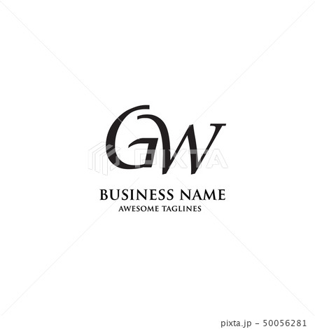 Gw Letter Logo Designのイラスト素材