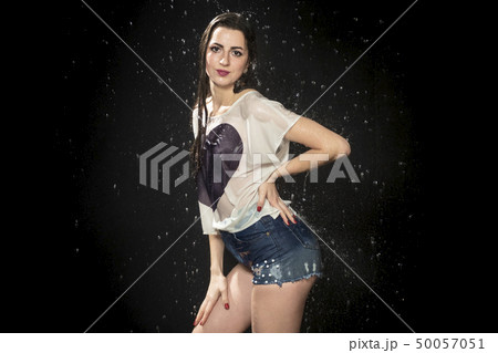 portrait of a wet sexy woman 50057051