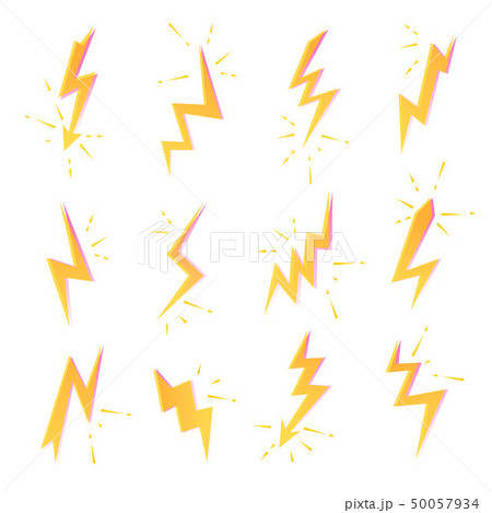 Set of Lightning bolts icons. Thunderbolts, voltage, electricity, flash and power signs. Set of Lightning bolts icons. Thunderbolts, voltage, electricity, flash and power signs. 50057934