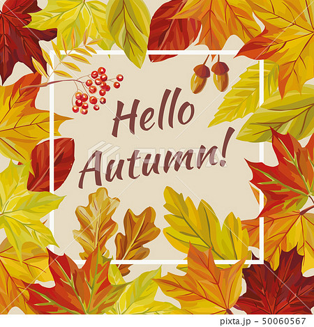 Slogan hello autumn leaves rowan acorn 50060567