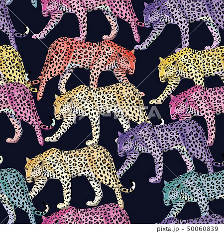 multicolor leopard pattern seamless dark blue multicolor leopard pattern seamless dark blue 50060839