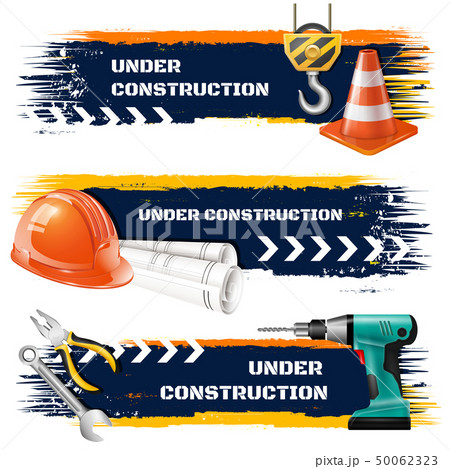 Under Construction Realistic Banners 50062323