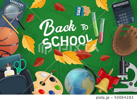 Student book, notebook and globe. Back to school 50064283