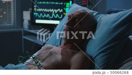 Sleeping patient and heart monitor 50066268