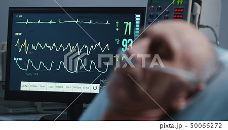 Sleeping patient and heart monitor 50066272