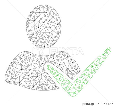 Approve User Polygonal Frame Vector Mesh Illustration 50067527