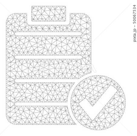 Approve Test Polygonal Frame Vector Mesh Illustration 50067534
