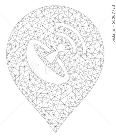 Antenna Map Marker Polygonal Frame Vector Mesh Illustration Antenna Map Marker Polygonal Frame Vector Mesh Illustration 50067723