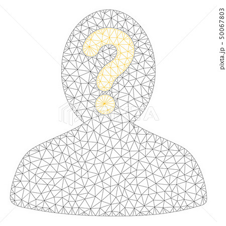 Anonymous Person Polygonal Frame Vector Mesh Illustration 50067803