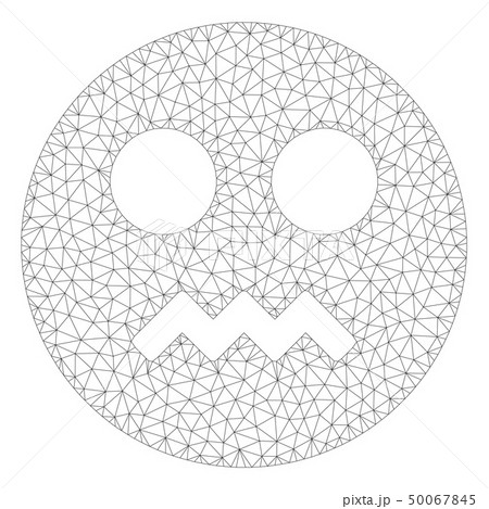 Angry Smiley Polygonal Frame Vector Mesh Illustration 50067845