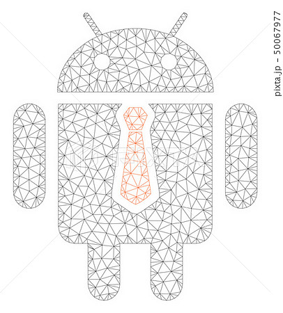 Android Boss Polygonal Frame Vector Mesh Illustration 50067977
