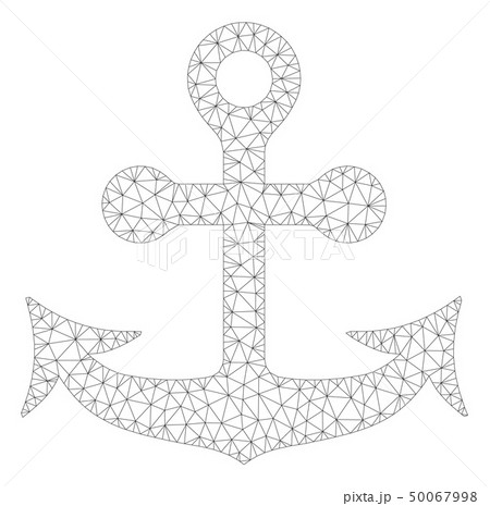 Anchor Polygonal Frame Vector Mesh Illustration 50067998