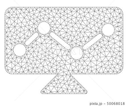 Analytics Monitoring Polygonal Frame Vector Mesh Illustration 50068018