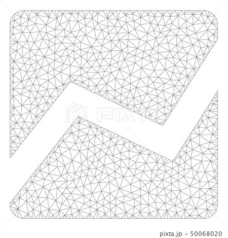 Analytics Chart Polygonal Frame Vector Mesh Illustration 50068020