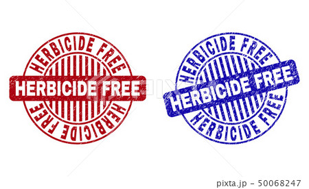 Grunge HERBICIDE FREE Scratched Round Stamps 50068247