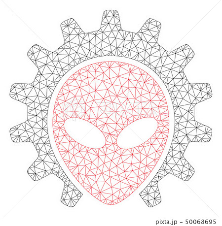 Alien Technology Polygonal Frame Vector Mesh Illustration 50068695